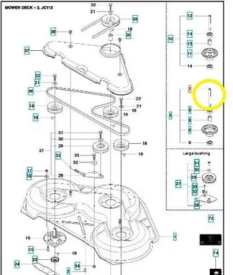 Obrázok produktu pre R 316T Hriadeľ kosačky Husqvarna 576384301