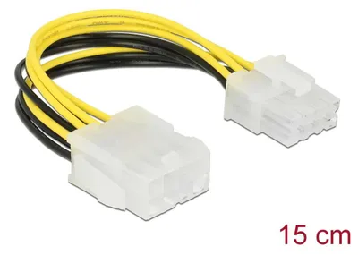 Produktbild von DeLOCK 85451, 0,15 m, 8-pin EPS12V, 8-pin EPS12V, Männlich, Weiblich, Gerade
