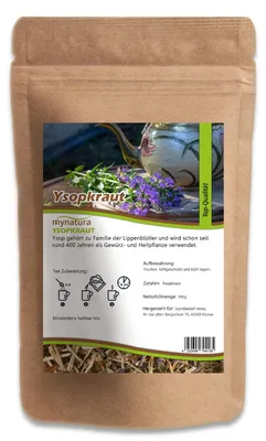 Produktbild von Ysopkraut von Mynatura – Aromatisches Kraut im Beutel (ab 100g) - 250g