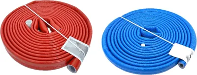 Produktbild von Isolierschlauch Rohrisolierung 10 m Rolle x Ø 15 mm / 6 mm Blau | Heizungsrohr Isolierung mit Schutzhaut | Warmwasserleitung Heizung | Rohr Dämmung