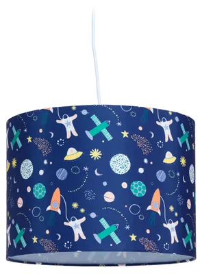 Immagine prodotto di Lampada a sospensione Relaxdays per cameretta, motivo spaziale, A x P: 155 x 35 cm, lampada a sospensione per bambine e bambini, lampada per bambini, colorata