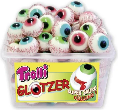 Produktbild von Trolli Glotzer Schaumzucker und Fruchtgummi Bonbons mit Füllung 1128g