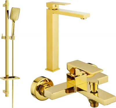 Produktbild von Mexen Uno DQ62 Badewannenset, Gold - 71413DQ62-50