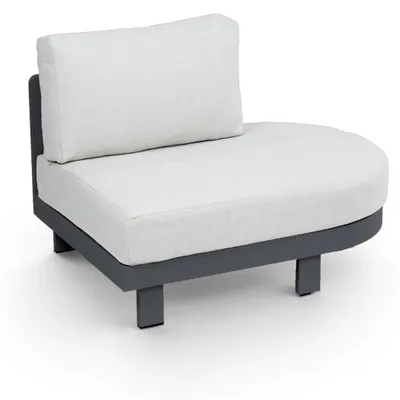 Produktbild von Ovales Lounge-SofaTulum | Schwarz & Beige