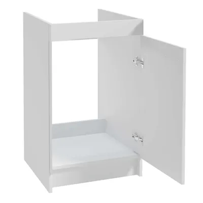 Produktbild von Stamar | Küchenschrank, Weiße Küchenzeile, mit Spüle, Armatur und Siphon, 50 cm
