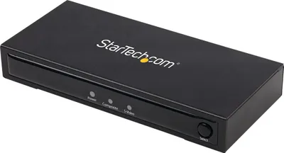 Produktbild von StarTech.com S-Video oder Composite auf HDMI Konverter mit Audio - 720p - NTSC und PAL, Aktiver Videokonverter, Schwarz, Kunststoff, CE, FCC, REACH, 1280 x 720 Pixel, 720p