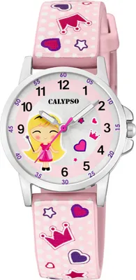 Produktbild von Calypso Kinderuhr > analog rosa Edelstahl PolyurethanBand Quarzuhr > K5776/2
