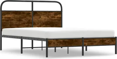 Obrázok produktu pre vidaXL Rám postele bez matraca 140x190 cm údený dub materiál na báze dreva