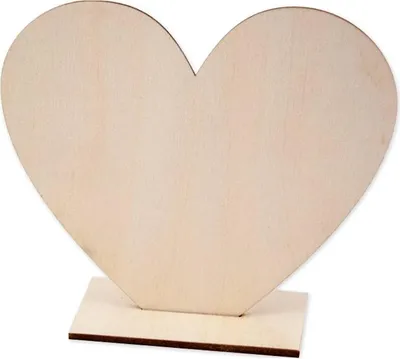 Image de Coeur en bois sur pied motif 1 Décor