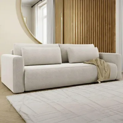 Immagine prodotto di Erbezzo - Divano Letto 2 Posti, 240x105 cm Bianco, Contenitore