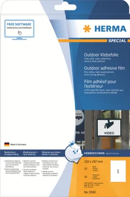 Obrázek produktu pro HERMA Special - polyethylen (PE) - matný - samolepicí - bílý - A4 (210 x 297 mm)