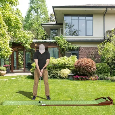Produktbild von Golf-Putting-Matte mit 3 Löchern und automatischer Ballrückgabe