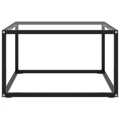 Immagine prodotto di Tavolino da Salotto Nero con Vetro Temperato 60x60x35 cm
