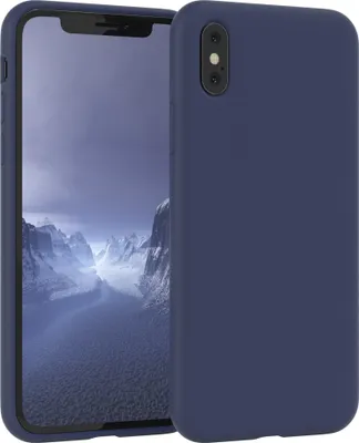 Produktbild von EAZY CASE Silikonhülle für Apple iPhone X / XS Silikon Backcover Schutz in Blau