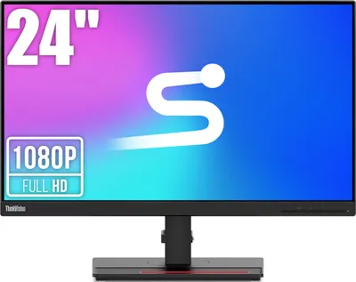 Produktbild von Lenovo ThinkVision T24i-20, 60,5 cm (23.8"), 1920 x 1080 Pixel, Full HD, LED, 6 ms, Schwarz