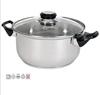 Productafbeelding van Braadpan stoofpan met deksel Ø 24cm RVS geschikt voor alle warmtebronnen 4 L