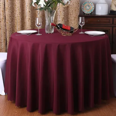 Obrázok produktu pre Okrúhla obrus, vínová farba, 320 cm, polyester