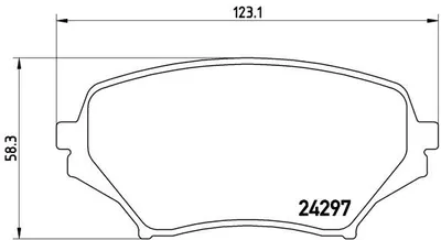 Produktbild von Brembo Bremsbelagsatz, Scheibenbremse Vorderachse P 49 043