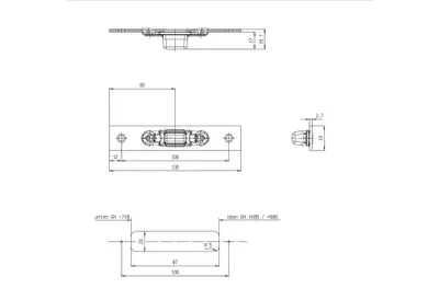 Produktbild von FUHR Schließteil Bolzenr.F-St.24mm L/R VA - RNR58613