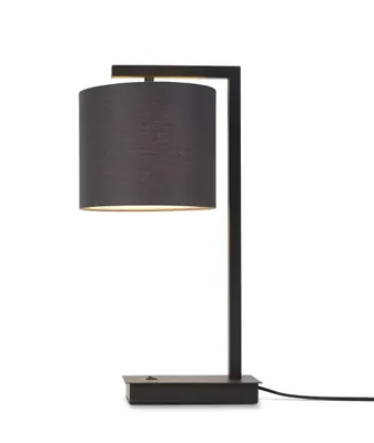 Produktbild von it's about RoMi - Tischleuchte Boston - Schwarz/Schwarz - 18x18x44cm Tischlampe - Nachttischlampe, Wohnzimmer, Schlafzimmer