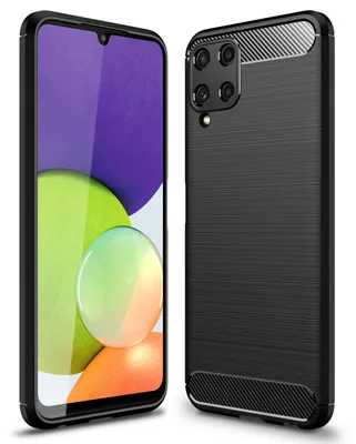 Image de Etui NALIA Carbon Look pour Samsung Galaxy A22, Housse en silicone noir mat