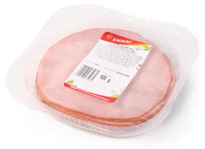 Zdjęcie produktu dla Szynka wędzona plastry 500 g Sokołów