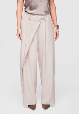 Produktbild von LARICA Damen Hose Wide Leg High Waist Elegant OW-PA-E0003 beige ONESIZE