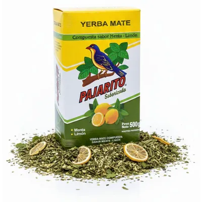 Produktbild von Mate Tee Pajarito Menta Limon 500g