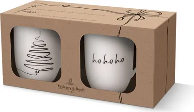 A set of two Villeroy & Boch mugs in a cardboard gift box.