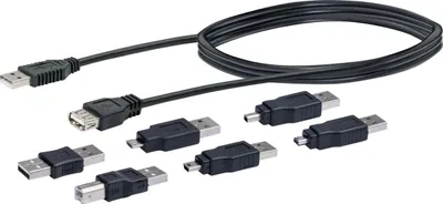 Produktbild von Schwaiger CAUSET531, USB A, USB A, USB 2.0, 0,48 Gbit/s, Schwarz