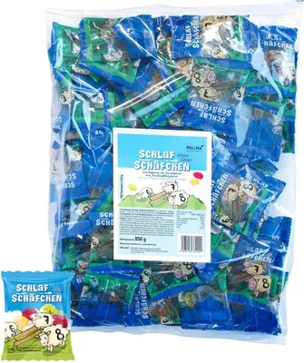 Obrázek produktu pro HELLMA 70103483 Ovocné želé spící ovečka, 100x8,5g, modrá/zelená