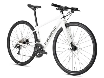 Produktbild von ROCKBROS RND 700C Fahrrad 20 Gang(2*10) mit Kohlefaser Rahmen  Hydraulische  für Herren Damen Weiß M(700C*520)
