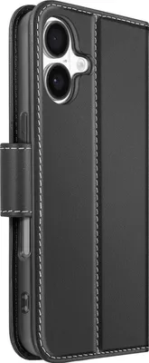 Immagine prodotto di Avizar, custodia a portafoglio per iPhone 17 in pelle premium con funzione stand, nero
