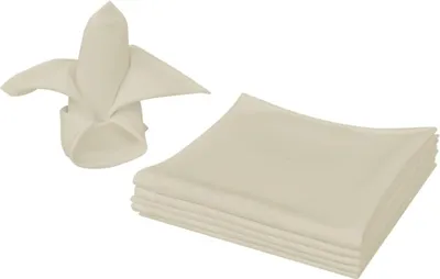 Image de Serviettes de table 100 pcs crème 50x50 cm