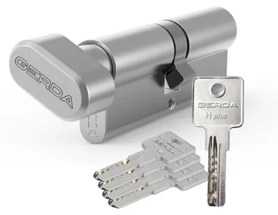 Produktbild von Gerda H Plus G40/55 Schlosszylinder mit Knauf Nickel