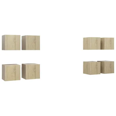 Zdjęcie produktu dla vidaXL Szafki wiszące pod TV 8 szt. dąb sonoma 30,5x30x30 cm