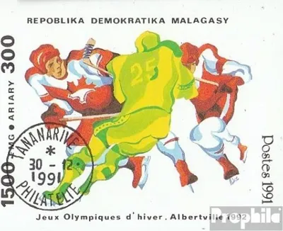 Produktbild von Briefmarken Madagaskar 1991 Mi Block174 (kompl.Ausg.) gestempelt Olympische Winterspiele 92