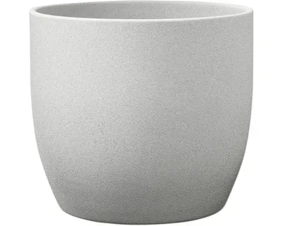 Produktbild von Blumentopf Soendgen Basel Stone Keramik Ø 12 cm H 10 cm hellgrau