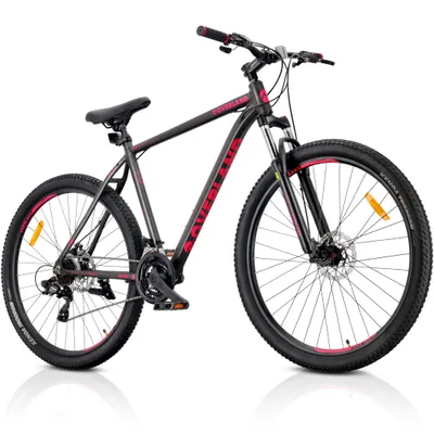 Image de VTT 29 pouces, KENDA, Shimano, aluminium, léger, 21 vitesses, suspension, freins à disque, cadre L 21 pouces, Tatra Bikes Overland, noir mat