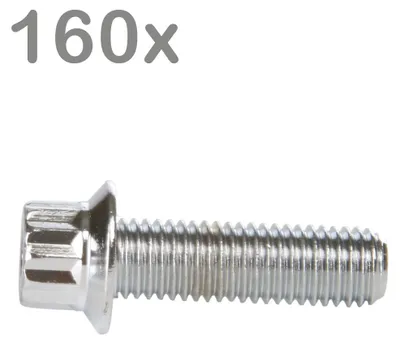 Produktbild von 160 Felgenschrauben M7x24 Stahl verchromt für BBS Rial Schmidt O.Z. Dynatech Carline Felgen