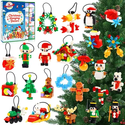Productafbeelding van Adventskalender met Bouwstenen voor Kerstdecoratie