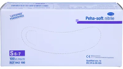 Produktbild von Peha-soft® nitrile powderfree blue Gr. S 100 Stück Einmal-Handschuh