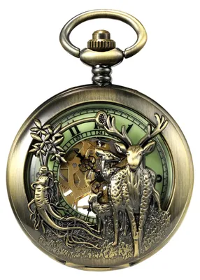Image de Solidchoice - Montre de poche rétro avec chaîne et design squelettique