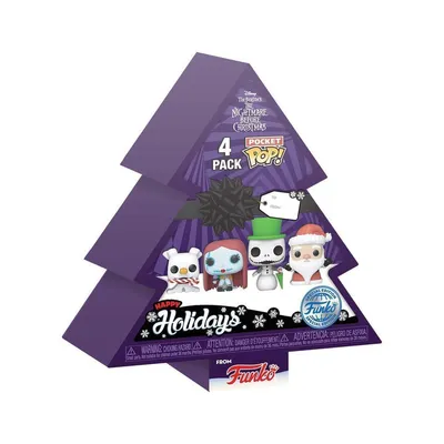 Zdjęcie produktu dla Funko POP Pocket The Nightmare Before Christmas 4pack Happy Holidays Zestaw Sally Zero Jack Snowman Figurka Kolekcjonerska