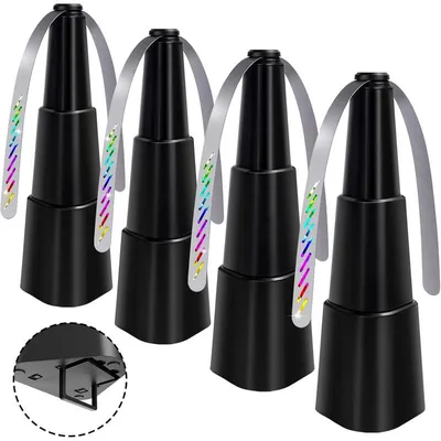 Produktbild von 4er Set Fliegenabwehr, batteriebetriebene Fliegenvertreiber mit reflektierenden Flügeln, Tisch-Fliegenabwehr mit Haken, für Terrasse, Garten, Küche und Camping