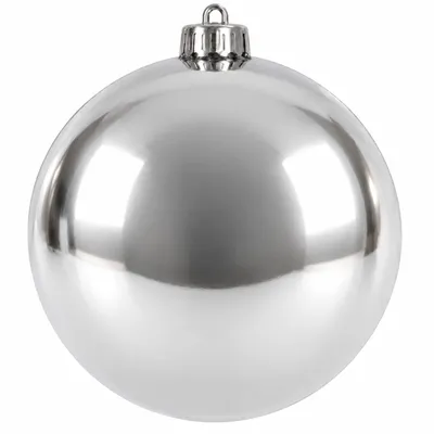 Produktbild von XXL Weihnachtskugeln für den Außenbereich, frostsicher und wetterfest 30 cm silber - Christbaumkugeln für Draußen - Weihnachtsbaumkugeln für Außen