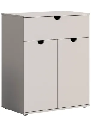 Produktbild von Evora Schuhschrank 1 Schublade 2 Türen hellgrau.