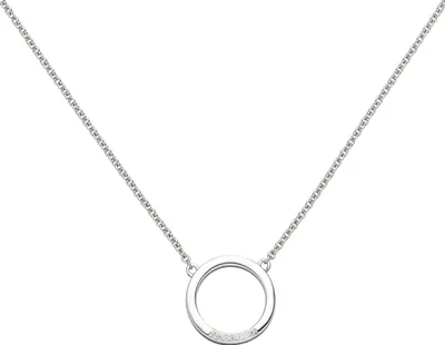 Produktbild von JOBO Collier Halskette 585 Gold Weißgold 7 Diamanten Brillanten 43 cm Kette