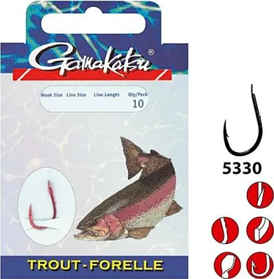 Image de Gamakatsu Preda Booklet Trout 5330R 0,16mm Gr.10