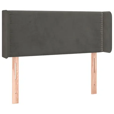 Produktbild von Kopfteil mit Ohren Dunkelgrau 93x16x78/88 cm Samt